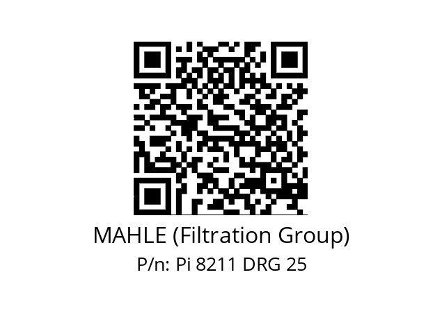   MAHLE (Filtration Group) Pi 8211 DRG 25