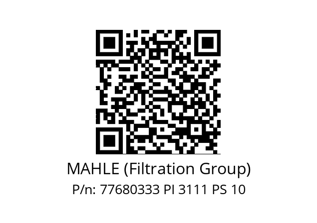   MAHLE (Filtration Group) 77680333 PI 3111 PS 10