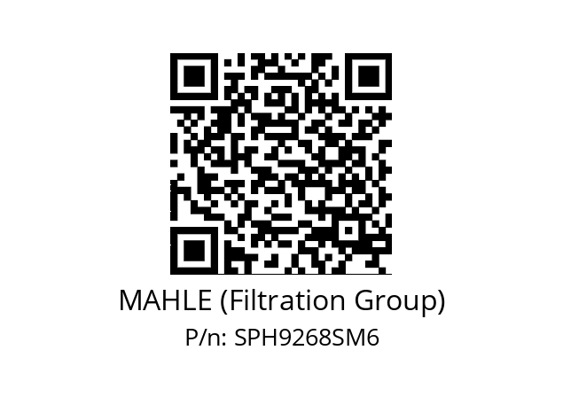   MAHLE (Filtration Group) SPH9268SM6