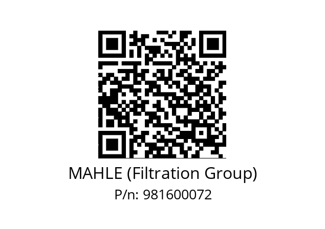   MAHLE (Filtration Group) 981600072