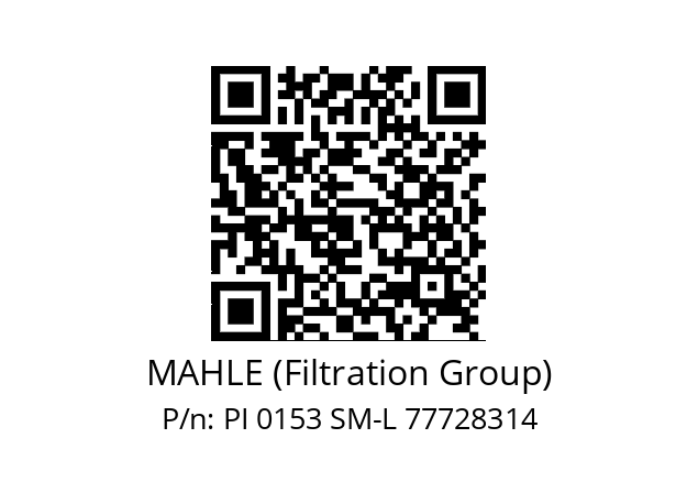   MAHLE (Filtration Group) PI 0153 SM-L 77728314