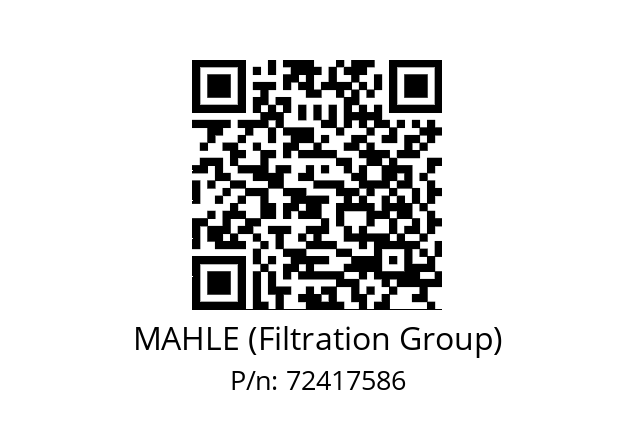   MAHLE (Filtration Group) 72417586