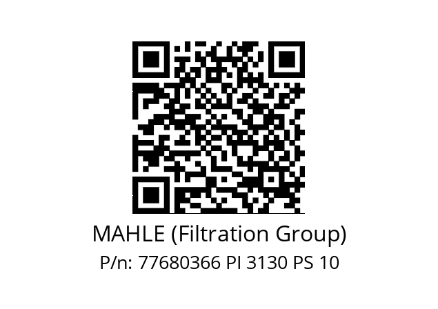   MAHLE (Filtration Group) 77680366 PI 3130 PS 10