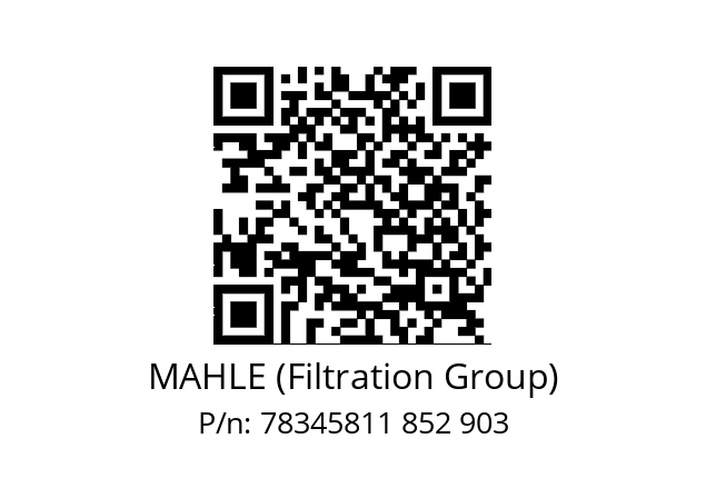   MAHLE (Filtration Group) 78345811 852 903