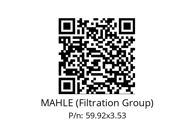   MAHLE (Filtration Group) 59.92х3.53