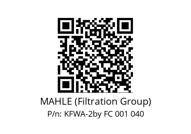   MAHLE (Filtration Group) KFWA-2by FC 001 040