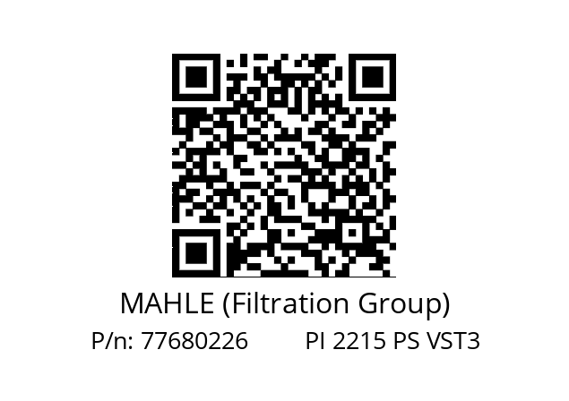   MAHLE (Filtration Group) 77680226         PI 2215 PS VST3