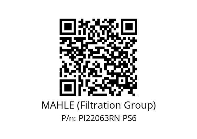   MAHLE (Filtration Group) PI22063RN PS6