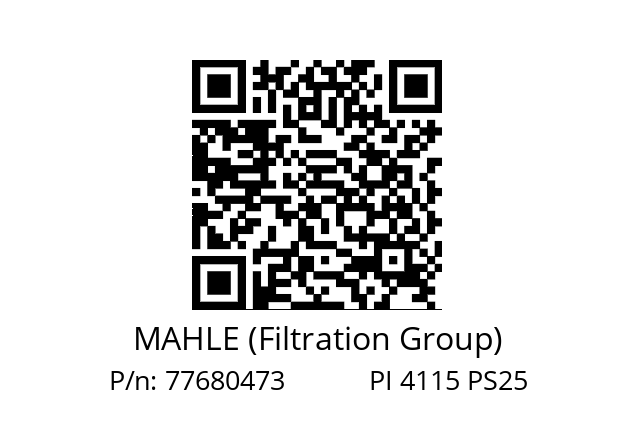   MAHLE (Filtration Group) 77680473            PI 4115 PS25