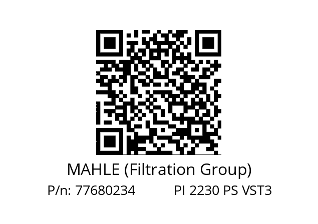   MAHLE (Filtration Group) 77680234           PI 2230 PS VST3