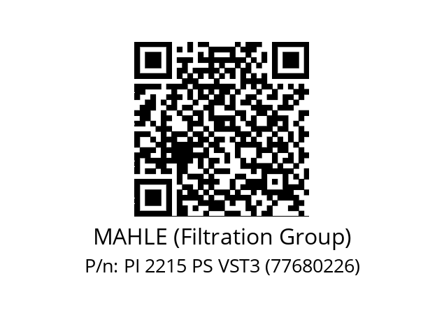   MAHLE (Filtration Group) PI 2215 PS VST3 (77680226)