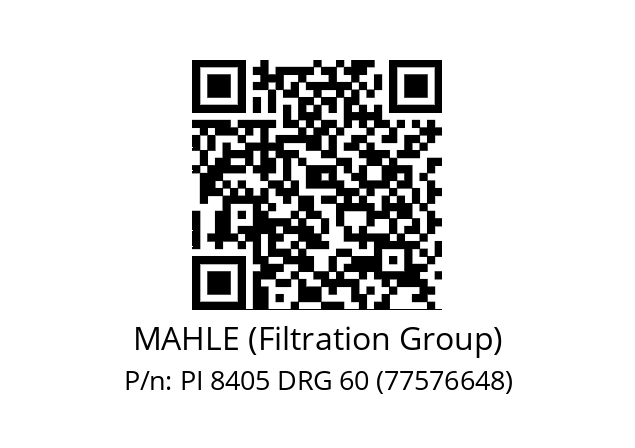   MAHLE (Filtration Group) PI 8405 DRG 60 (77576648)