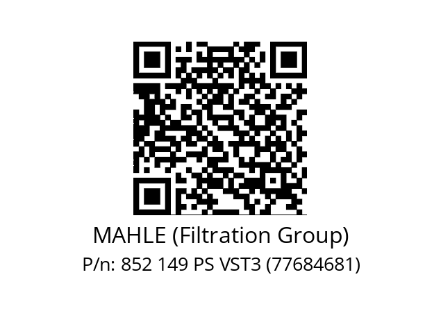   MAHLE (Filtration Group) 852 149 PS VST3 (77684681)