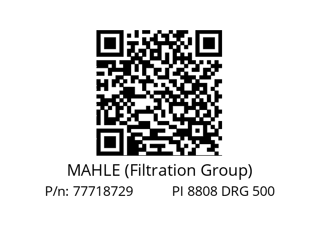   MAHLE (Filtration Group) 77718729           PI 8808 DRG 500