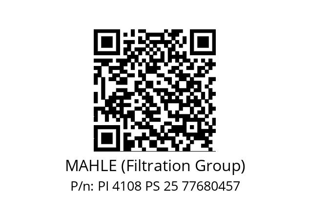   MAHLE (Filtration Group) PI 4108 PS 25 77680457