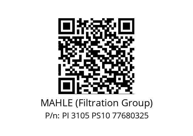   MAHLE (Filtration Group) PI 3105 PS10 77680325