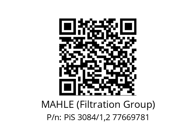   MAHLE (Filtration Group) PiS 3084/1,2 77669781