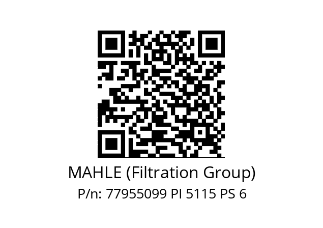   MAHLE (Filtration Group) 77955099 PI 5115 PS 6