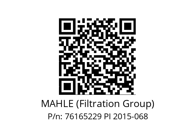   MAHLE (Filtration Group) 76165229 PI 2015-068