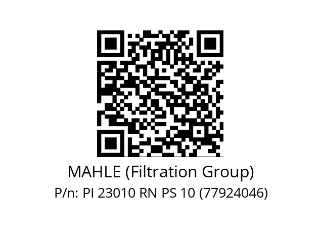   MAHLE (Filtration Group) PI 23010 RN PS 10 (77924046)