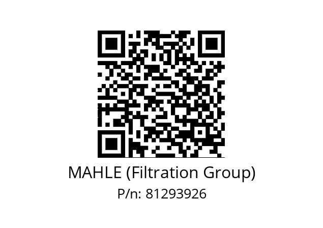   MAHLE (Filtration Group) 81293926