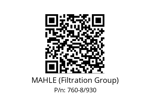   MAHLE (Filtration Group) 760-8/930