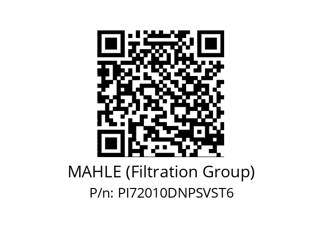   MAHLE (Filtration Group) РI72010DNPSVST6