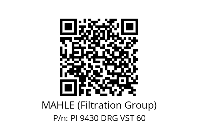   MAHLE (Filtration Group) PI 9430 DRG VST 60