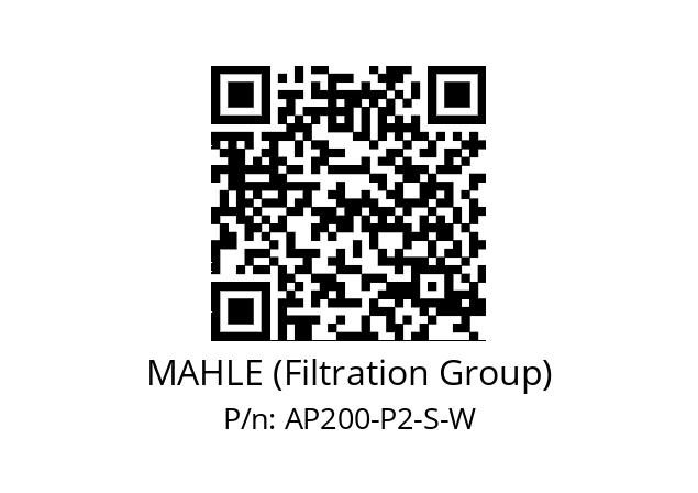   MAHLE (Filtration Group) AP200-P2-S-W