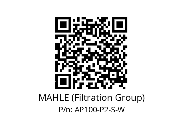   MAHLE (Filtration Group) AP100-P2-S-W