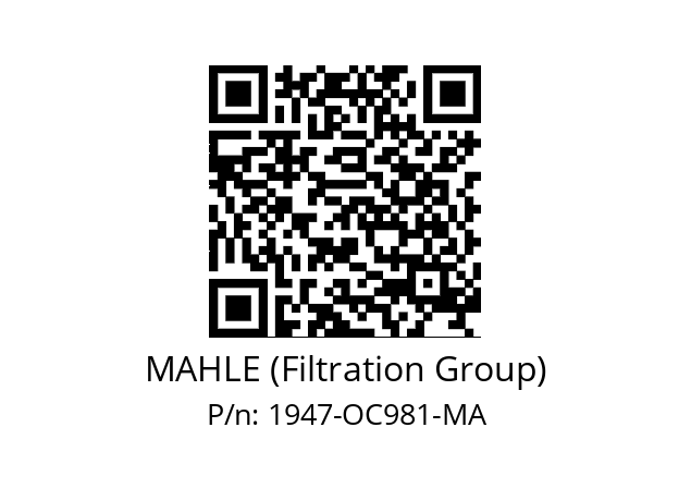   MAHLE (Filtration Group) 1947-OC981-MA