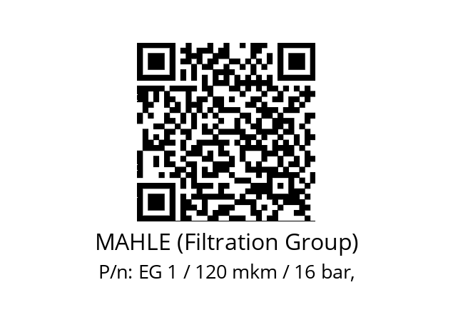   MAHLE (Filtration Group) EG 1 / 120 mkm / 16 bar,