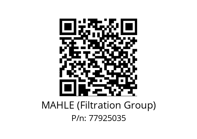   MAHLE (Filtration Group) 77925035