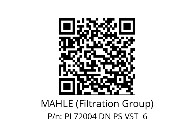   MAHLE (Filtration Group) PI 72004 DN PS VST  6