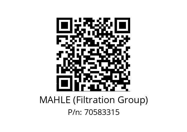   MAHLE (Filtration Group) 70583315