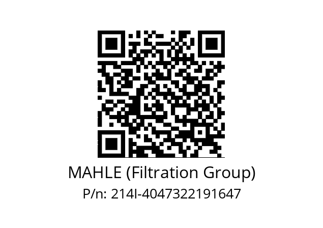   MAHLE (Filtration Group) 214I-4047322191647