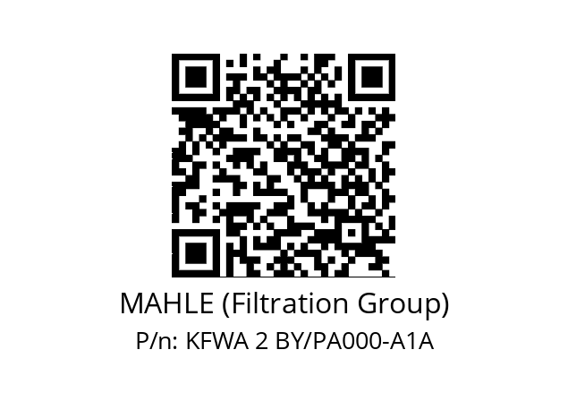   MAHLE (Filtration Group) KFWA 2 BY/PA000-A1A