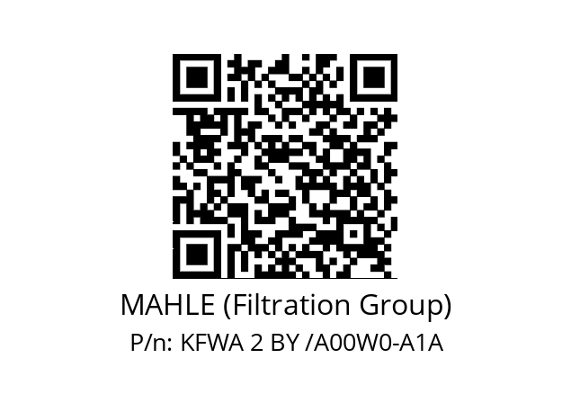   MAHLE (Filtration Group) KFWA 2 BY /A00W0-A1A