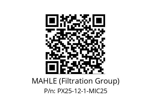   MAHLE (Filtration Group) PX25-12-1-MIC25