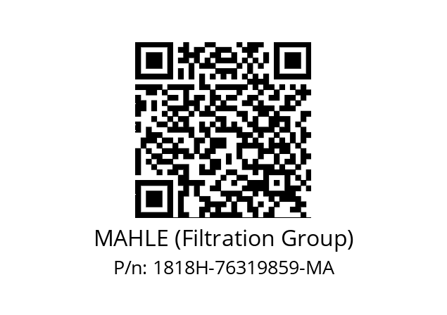   MAHLE (Filtration Group) 1818H-76319859-MA