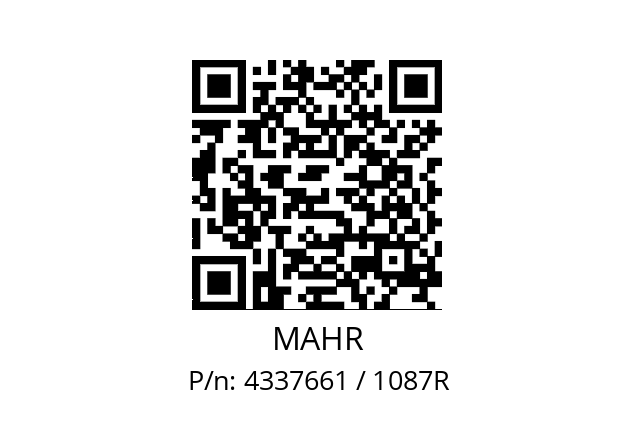   MAHR 4337661 / 1087R