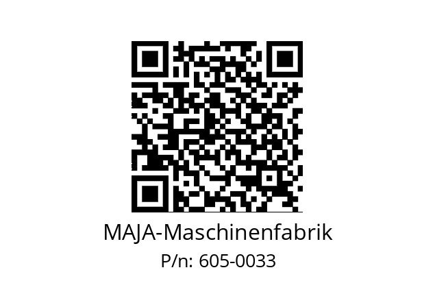   MAJA-Maschinenfabrik 605-0033