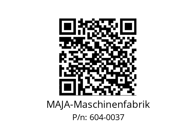   MAJA-Maschinenfabrik 604-0037