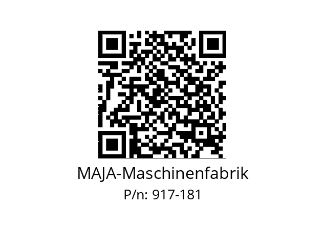   MAJA-Maschinenfabrik 917-181