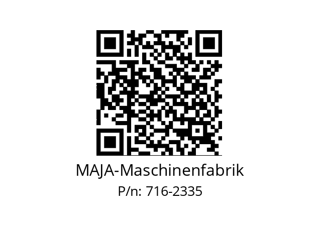   MAJA-Maschinenfabrik 716-2335