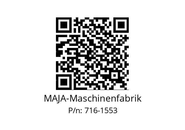   MAJA-Maschinenfabrik 716-1553