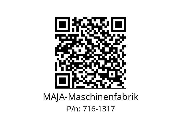   MAJA-Maschinenfabrik 716-1317