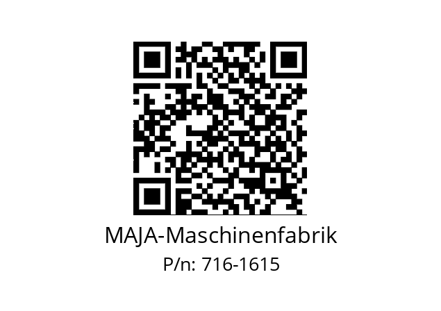   MAJA-Maschinenfabrik 716-1615