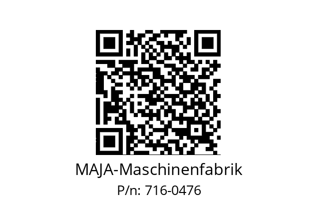   MAJA-Maschinenfabrik 716-0476