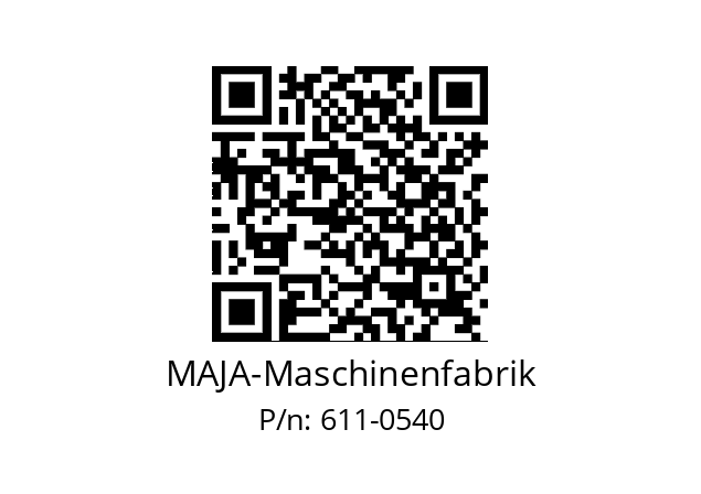   MAJA-Maschinenfabrik 611-0540